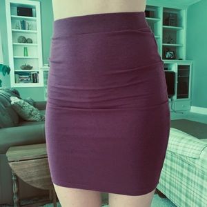 Plum pencil skirt